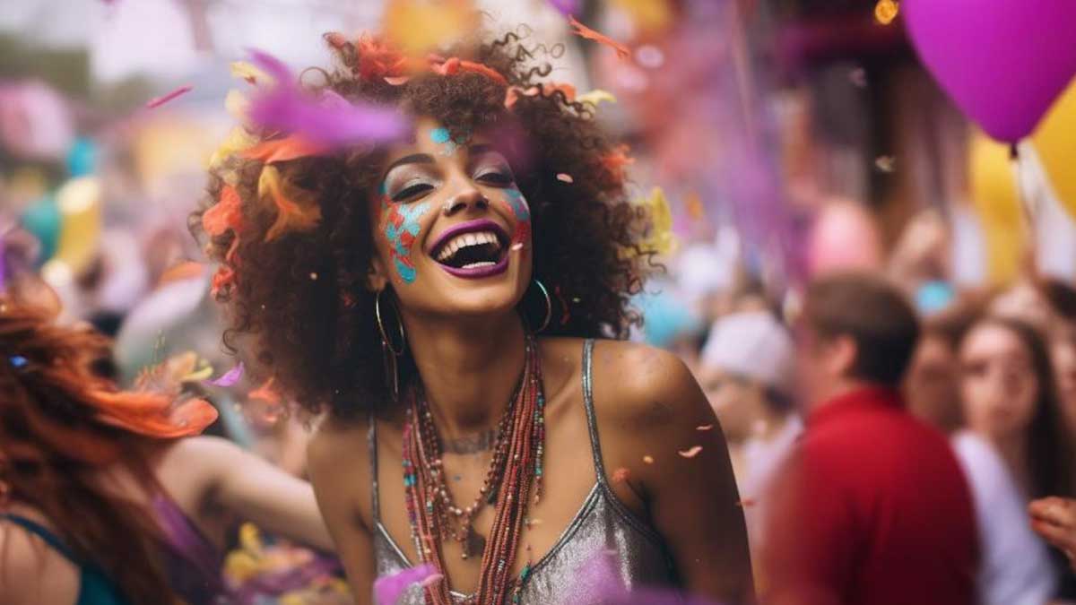 Foliã no Carnaval de rua