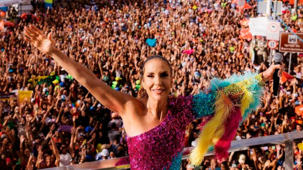 Ivete Sangalo no Carnaval de Salvador. Crédito: Reprodução/Instagram
